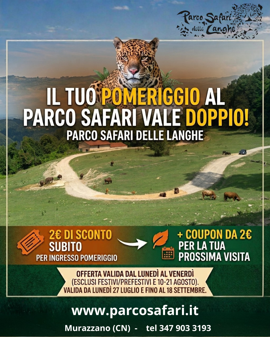 Promozione Pomeriggio al Safari - Estate 2026